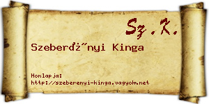 Szeberényi Kinga névjegykártya
