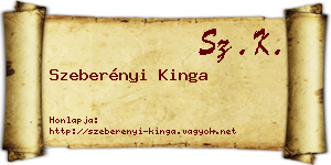 Szeberényi Kinga névjegykártya