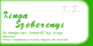 kinga szeberenyi business card